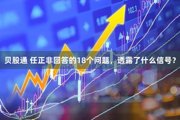 贝股通 任正非回答的18个问题，透露了什么信号？
